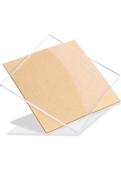 Şeffaf Pleksi Levha Cam Görünümlü Pleksi Akrilik Mika Levha 15 x 30CM