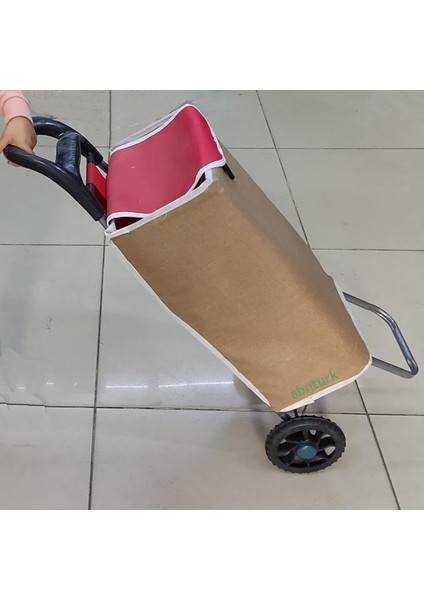 ve Dayanıklı Türk Malı Standart Pazar Arabası Rahat Alışveriş Için Çift Tekerlekli El Arabası