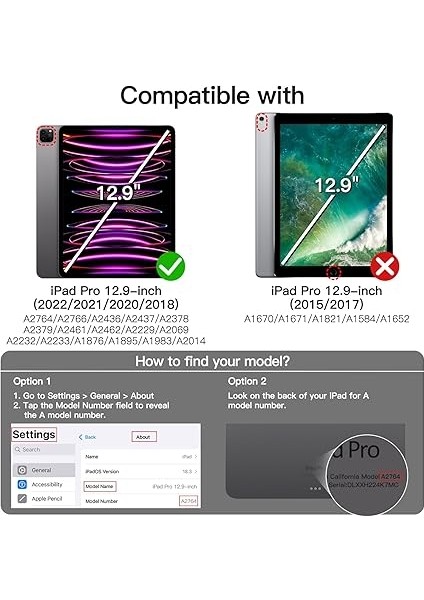 Dönen Kılıf Için iPad Pro 12.9 Inç (2022/2021/2020/2018) ile Pencil Tutucu, 360 Derece Dönebilen Koruyucu Stand Kapağı Şeffaf Arka, Otomatik Uyanma/uyuma (Uzay Grisi) fiyatları