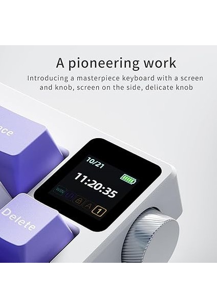 Ajazz AK650 Kablosuz Mekanik Klavye 3 Modlu Tft Ekranlı Hot-Swap-65 Tuşlu Rgb Siyah/dream Switch fiyatları