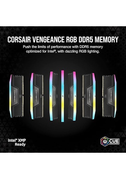 Vengeance Rgb Ddr5 Ram 32GB (2X16GB) 7200MHZ CL34 Intel Xmp Icue Uyumlu Bilgisayar Belleği - Siyah (CMH32GX5M2X7200C34) fiyatları