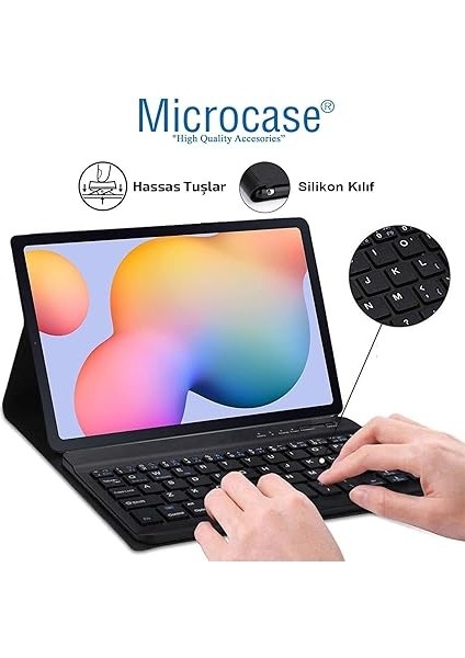 Samsung Tab S10 Ultra 14.6 Inç Tablet Için Bluetooth Klavye ve Mouse + Kılıf- BKK17 modelleri