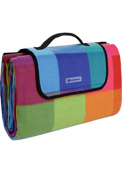 GCM61C Piknik Örtüsü, Renkli Kareli Desen, 195 x 150 cm Ab