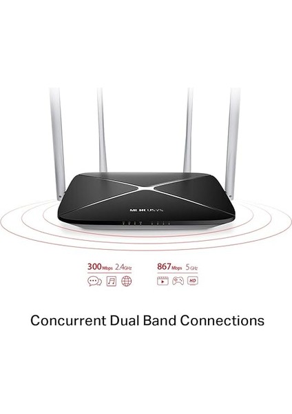 AC1200 Dual Band Kablosuz Wifi Router AC12 4x5 Dbi Sinyali, Iptv Ipv6 Desteğini Geliştirir fırsatları
