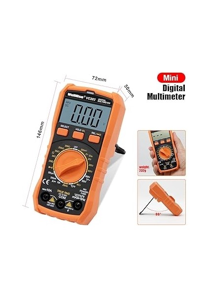 VC203 Ölçü Aleti Multimetre Avometre Ncv Işıklı Ekran El Feneri Isı Ölçer fırsatları