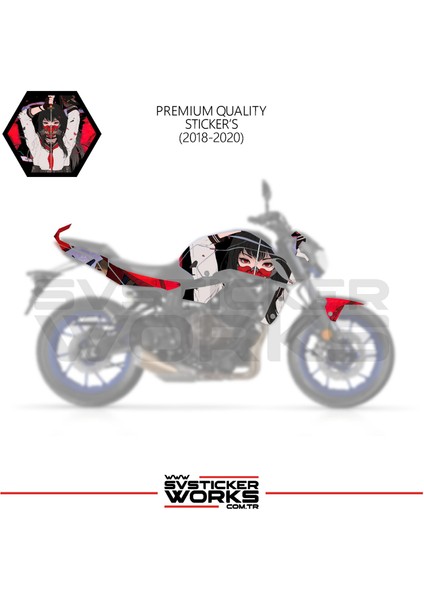 Mt-07 Kaplama Sticker Katana Girl Motor Kaplama Modeli Hazır Kit 2019 / 2023 Uyumlu fiyatları