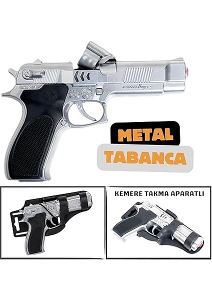 Focus Bang Full Metal Gerçekçi Tasarım Metalik Renk Tabanca,mantar Mermi Hediyeli,kemere Takma Aparatlı fiyatları