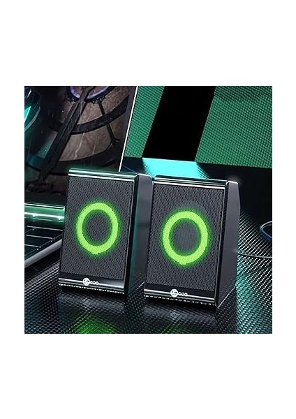 DS100 Kablolu (Usb+3.5mm) 1+1 Stereo Surround Ses 6W Rgb Aydınlatmalı Gelişmiş Ses ve Tak Çalıştır Kolay Kurulum Soundbar 410G Kompakt Masaüstü Hoparlör Siyah (Çifti Olarak Satılır) modelleri