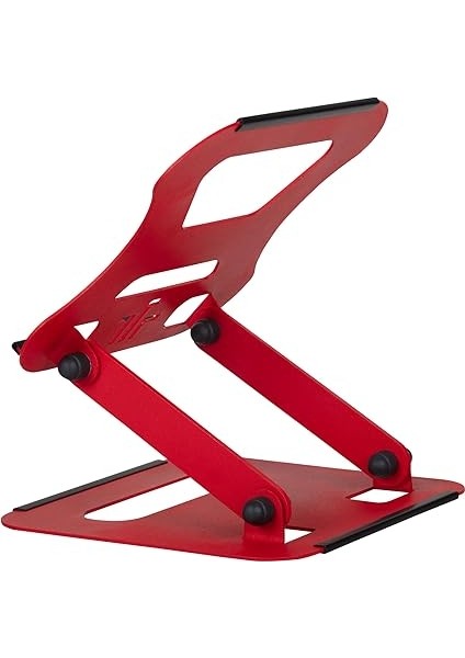 Laptop Standı Çelik Laptop Standı Bilgisayar Yükseltici Ergonomik Stand Tüm Boyutlarda Notebooklara Uygun Çelik Notebook Standı (Kırmızı) fiyatları