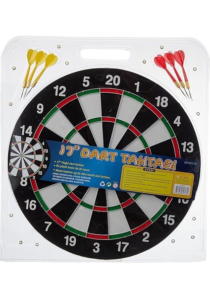 Dart Seti 43 cm (17 Inç) + 6 Dart Oku (6 Gr) Hedef Tahtası fırsatları