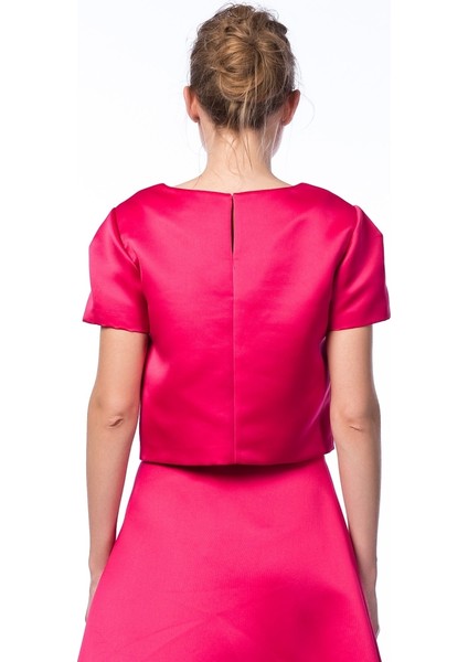 Kısa Kollu Bluz Fuşya K1513108_003 fiyatları