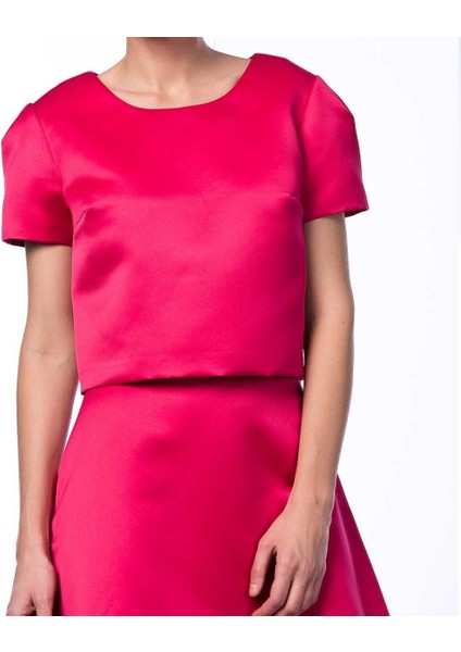 Kısa Kollu Bluz Fuşya K1513108_003 fırsatları