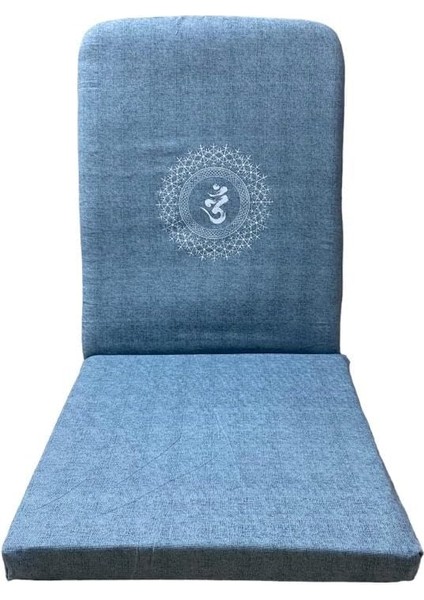 Sandalyesi, Backjack, Sırt Destekli Yer Minderi, Ohm Baskılı Meditasyon Sandalyesi (Mavi) fiyatları