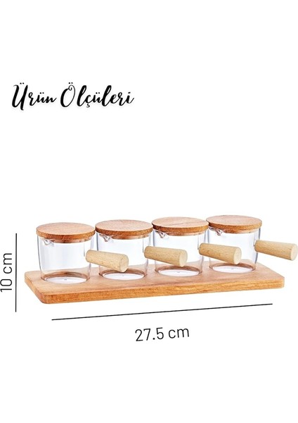Life 4'lü Ahşap Standlı Mika Kahvaltılık Takımı - Reçellik, Kahve Yanı Sunumluk modelleri