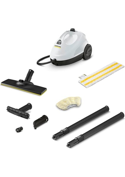 Karcher, Sc 2 Easyfix Buharlı Temizlik Makinesi, 3.5 Bar, 75 Metrekare Temizleme Alanı, 1.512-600.0, 3.2 Bar, Beyaz