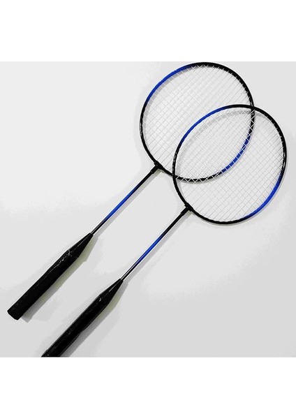 Çantalı Bedminton Seti 2 Raket 3 Top Badminton Seti Mavi Renk Renkli modelleri