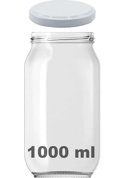 Adet 1000 ml Metal Beyaz Konserve Kapaklı Şeffaf Paşabahçe Menemen Turşuluk Cam Kavanoz fırsatları