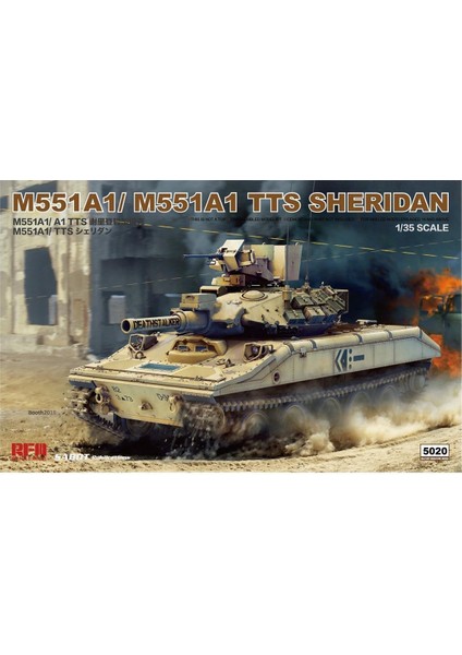 5020 1/35 Ölçek, M551A1/ A1TTS Sheridan Tankı, Plastik Model kiti