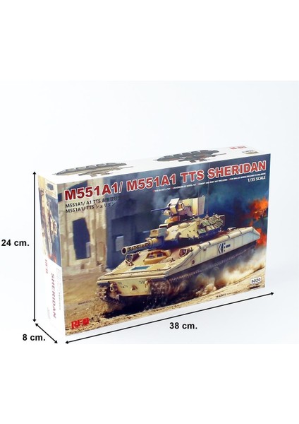 5020 1/35 Ölçek, M551A1/ A1TTS Sheridan Tankı, Plastik Model kiti