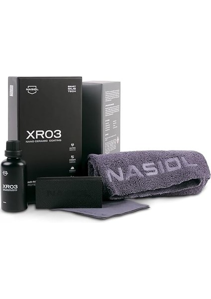 XR03 Araç Nano Seramik Kaplama ve Boya Koruma-50 Ml-1,5 Yıl Etkili-Profesyonel Bakım,oto Detailing Kiti, Araba Cila,boya Parlatma, Hidrofobik Nano Koruma