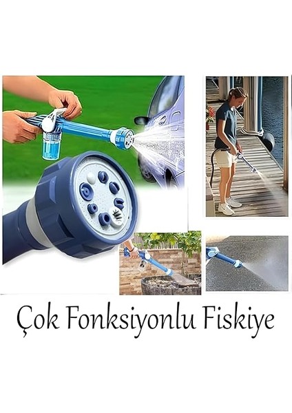 Sulama Araç Yıkama Köpürtme Tabancası 8 Fonksiyonlu Deterjan Hazneli Hortum Bağlantılı 1 Adet fırsatları