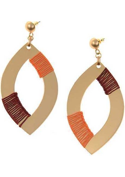 İp Sarmalı Oval Gold Küpe Standart Renk Y1986469_089 modelleri