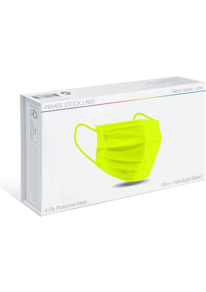 4 Katlı Koruyucu Maske Neon Sarı indirimleri