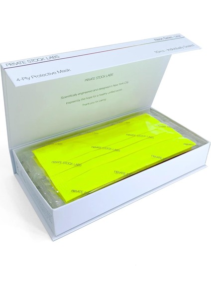 4 Katlı Koruyucu Maske Neon Sarı