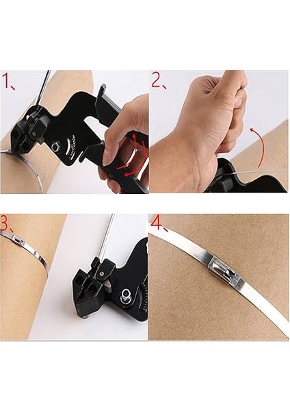 Bağı Tabancası, 50 Adet Paslanmaz Çelik Kablo Bağı, Deecam Kablo Bağı Pensesi, Kablo Bağlarını Kilitlemek ve Kesmek Için, Metal, 250 mm x 4,6 Mm, Paslanmaz Çelik Kablo Bağı modelleri