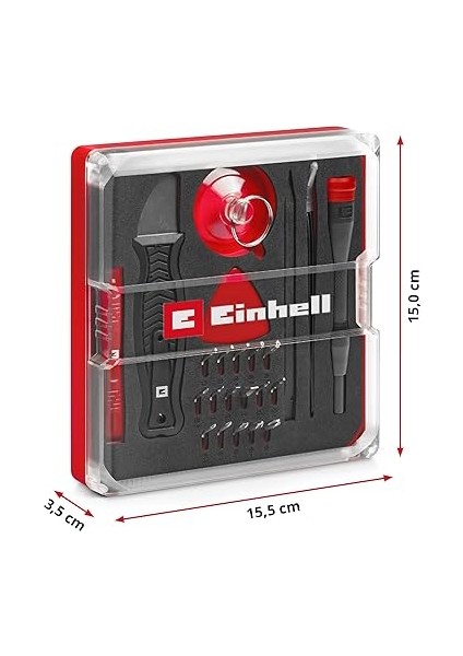 Einhell 28 Parçalı Hassas ve Elektronikçi Tamir Seti (Hassas Uçlar, Tornavida Uç Tutucu, Eğimli Cımbız, Plastik Açma Aparatı, Levye, Açma Aleti, Açma Kazıyıcı, Plastik Vantuz) - 49115020 fırsatları