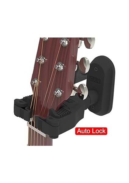 Gitar Duvar Montaj Askı Tutucu Kaleci Kanca Elektrik Akustik Gitar Bas Dize Enstrüman Için Otomatik Kilit Sistemi Standı indirimleri