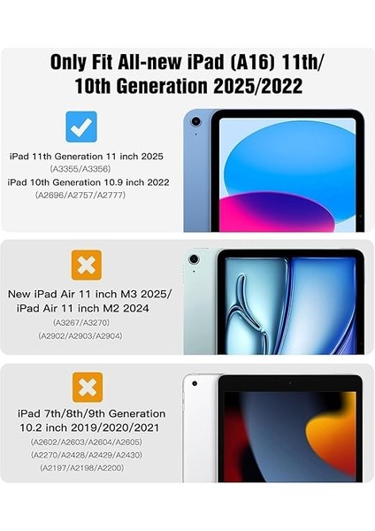 Ipad (A16) 10. Nesil 2022/2025 Uyumlu Bluetooth Türkçe Q Klavyeli Kılıfı (Tablet Değildir) fiyatları