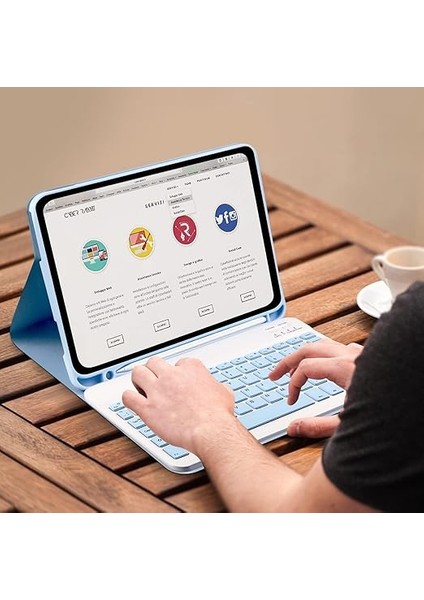Ipad (A16) 10. Nesil 2022/2025 Uyumlu Bluetooth Türkçe Q Klavyeli Kılıfı (Tablet Değildir) fırsatları