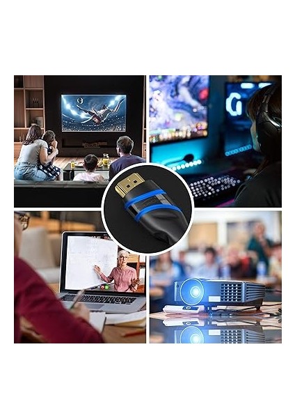 – 10K & 8k HDMI Kablosu, HDMI 2.1 B – 1,5m, 0,5-5m Arası Mevcut – Sertifikalı, Almanya’da Geliştirilmiş (Ultra Yüksek Hız Kablosu Pc, Ps5, Xbox, Monitör ve Tv Için – Siyah-Mavi) modelleri