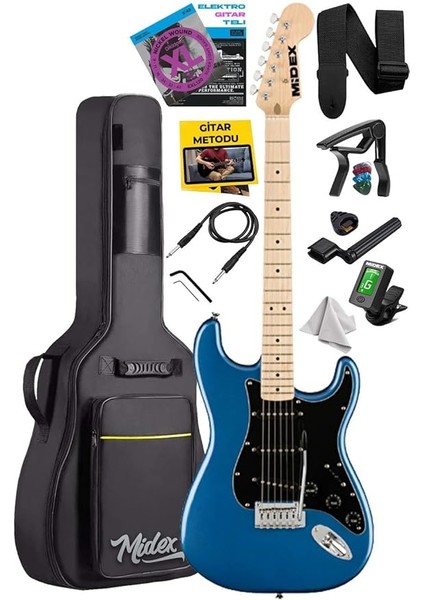 RPH-30BL Maple Klavye Strat Kasa Sss Elektro Gitar Seti