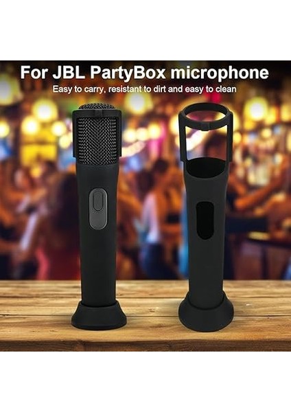 J-Bl Partybox-Mikrofon Için Silikon Kılıf, Hafif Kablosuz Mikrofon Kapakları, Silikon Kılıf,kablosuz Mikrofon Koruyucu Aksesuarlar, Siyah, Saklama Torbaları Mücadele modelleri
