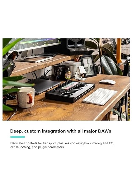 Launchkey Mini 25 [mk4] — Taşınabilir 25 Mini Tuşlu, Usb, Mıdı Klavye Kontrolörü, Daw Entegrasyonu Ile. Akor Modu, Ölçek Modu, Davul Pedleri ve Arpejjatör. Müzik Yaratma Yazılımı Paketi Dahil modelleri