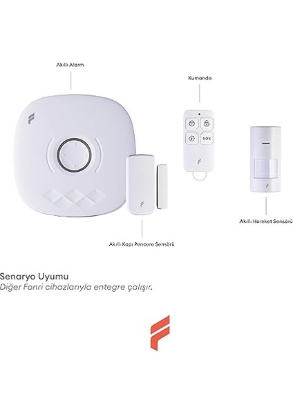 Akıllı Pratik Alarm Seti; Akıllı Alarm, 3x Akıllı Kapı Pencere ve 1x Akıllı Hareket Sensörü, Kumanda, Yüksek Sesli, 2 Yıl Garanti, Uzaktan Kontrol fırsatları
