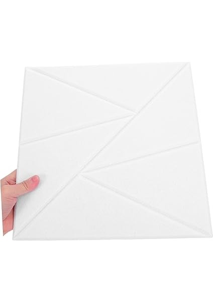 12 Adet Ses Geçirmez Duvar Emici Panel Akustik Paneller Dekoratif Ses Yalıtımı Akustik Dekoratif Duvar Panelleri Ses Yalıtımı Panelleri Beyaz Polyester fırsatları