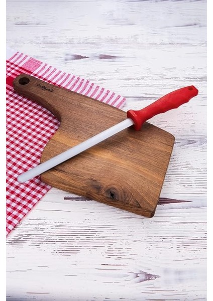 Bıçak Bileyici Yassı Masat Kırmızı 22 cm modelleri