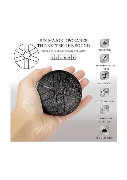 Davul, 6 Noten 3 Inç, Çakra Yağmur Tamburu, Çelik Dil Tamburu Yağmur, Yağmur Müzik Davul, Yağmur Davul Dış Mekan, Yağmur Davul Bahçesi, Tokmaklı El Tavası, Perküsyon Enstrümanları (6 Ton 3 Inç) fırsatları