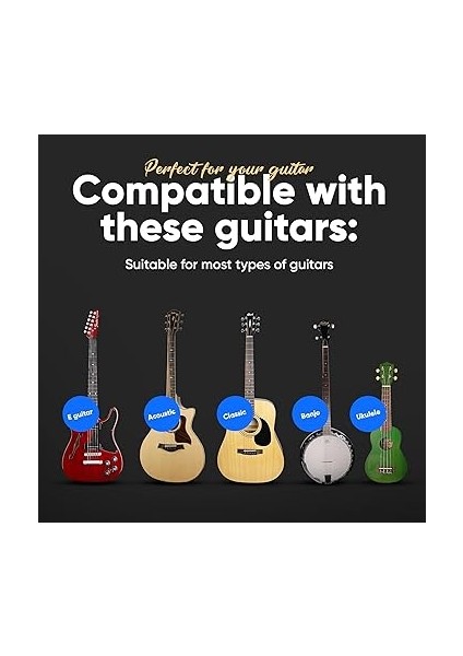 Gitar Için Kapo + 3 Pena | Çok Kolay Kullanım | Gitar Için Capo – Western Gitar, Akustik Gitar, Konser Gitarı, Elektro Gitar ve Ukulele indirimleri