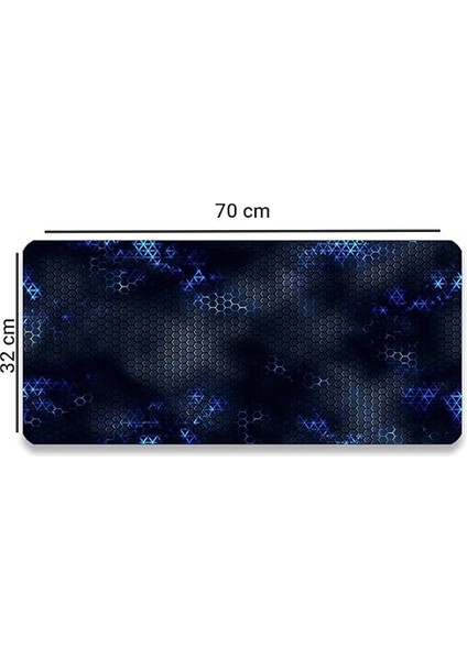 Mavi Siyah Petek Desenli Kaymaz Gaming Oyuncu Masaüstü Dikişsiz Klavye Mouse Pad 32X70CM fiyatları