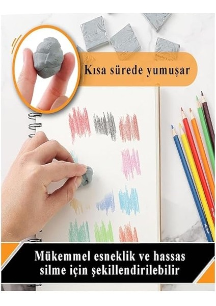 Hamur Silgi Kutulu 4 Adet Silka Hamur Silgi Çizim Silgisi Yoğrulabilir Silgi Plastik Kutulu Resim Sanatsal Silgi modelleri