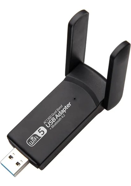 Wireless Adaptör Wifi Ağ Kartı Masaüstü Bilgisayar Pc ile Uyumlu 2,4g 5g Destekler 1300MBPS USB 3.0 Dual Band USB Adapter 2,4GHZ-5,82GHZ AC1300