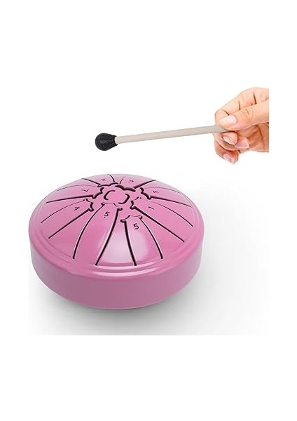 -Drum, Mini Çelik Dil Davul Çok Yönlü 4 Inç Zarif 8 Notlar Uygulama Için Trumstick ile (Pınk) fiyatları