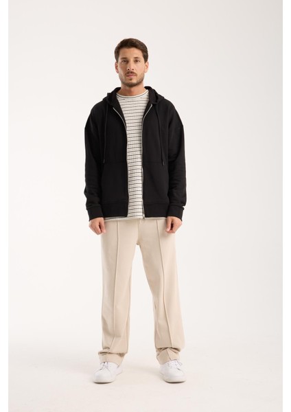 %100 Pamuk Kapüşonlu Sweatshirt & Eşofman Altı Kombin