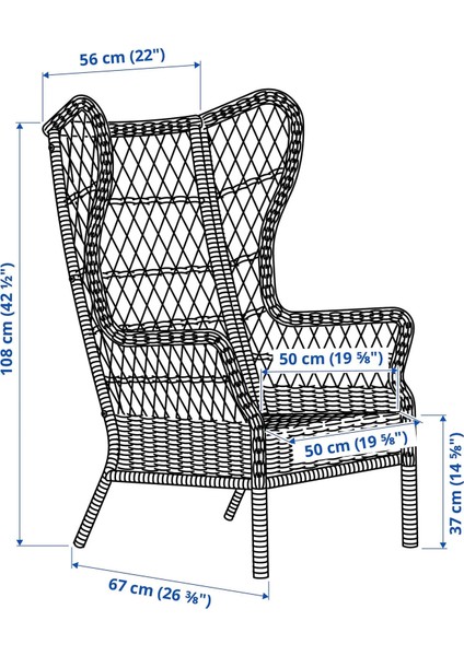Rısholmen Tekli Bahçe Koltuğu Kahverengi Mindersiz fiyatları