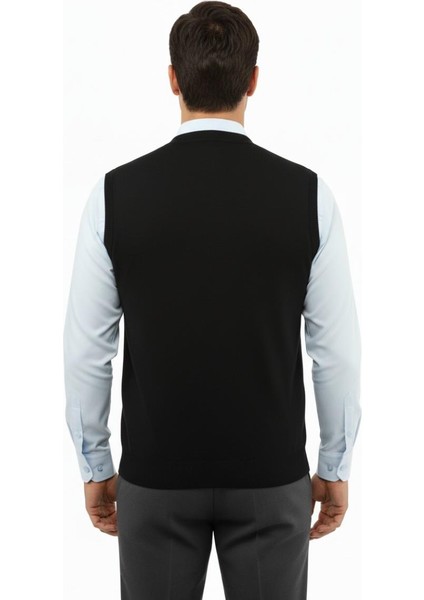 Erkek Düğmeli Yelek Cepli Çelik Örgü Klasik Kalıp 5212L BGL-ST04845 modelleri