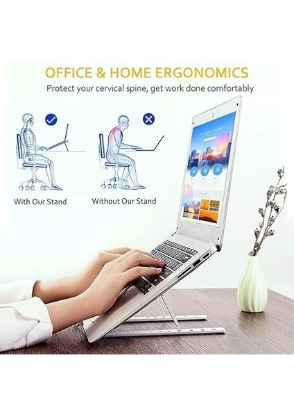 Gn-17 Alüminyum Kasa Dizüstü Bilgisayar Standı Katlanır Çantalı Tablet ve Telefonla Uyumlu indirimleri